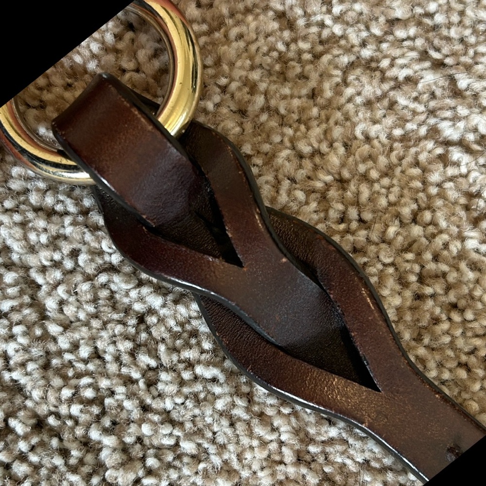 Authentic Dooney & Bourke Dark Brown Leather Short Shoulder Strap Handle